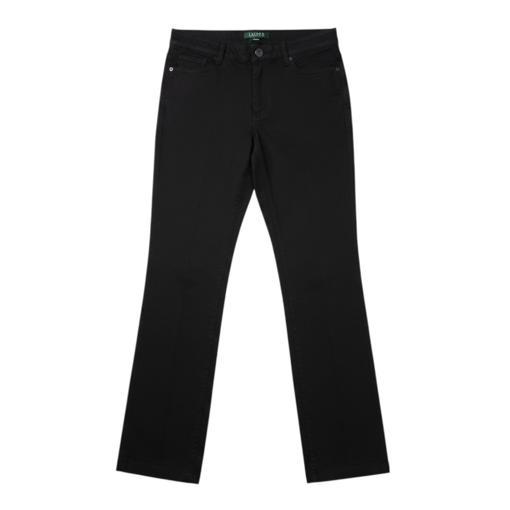 Lauren Ralph Lauren Pants‎ Womens 4 Curvy Black Flat Front Stretch Chinos Preppy